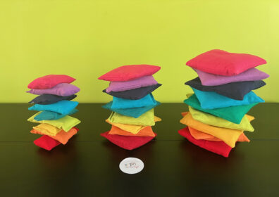 Pack 3 tailles de coussins sensoriels arc-en-ciel (S-M-L)